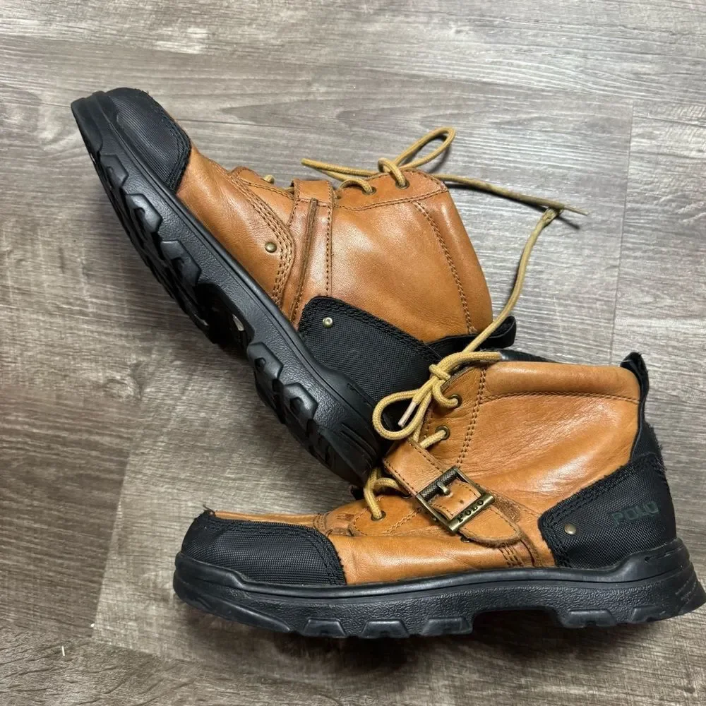 Polo by Ralph Lauren Brown Leather Chukka Boots Size 5.5